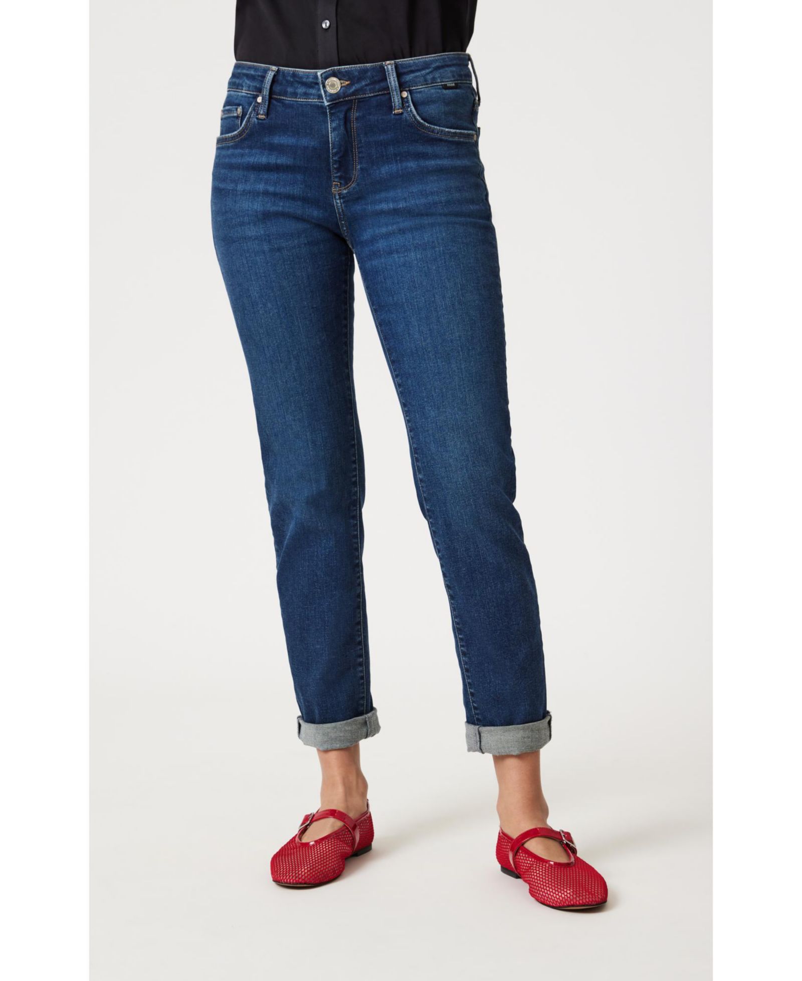 Mavi Jeans Women's Mavi Emma Slim Boyfriend In Deep Brushed Tribeca