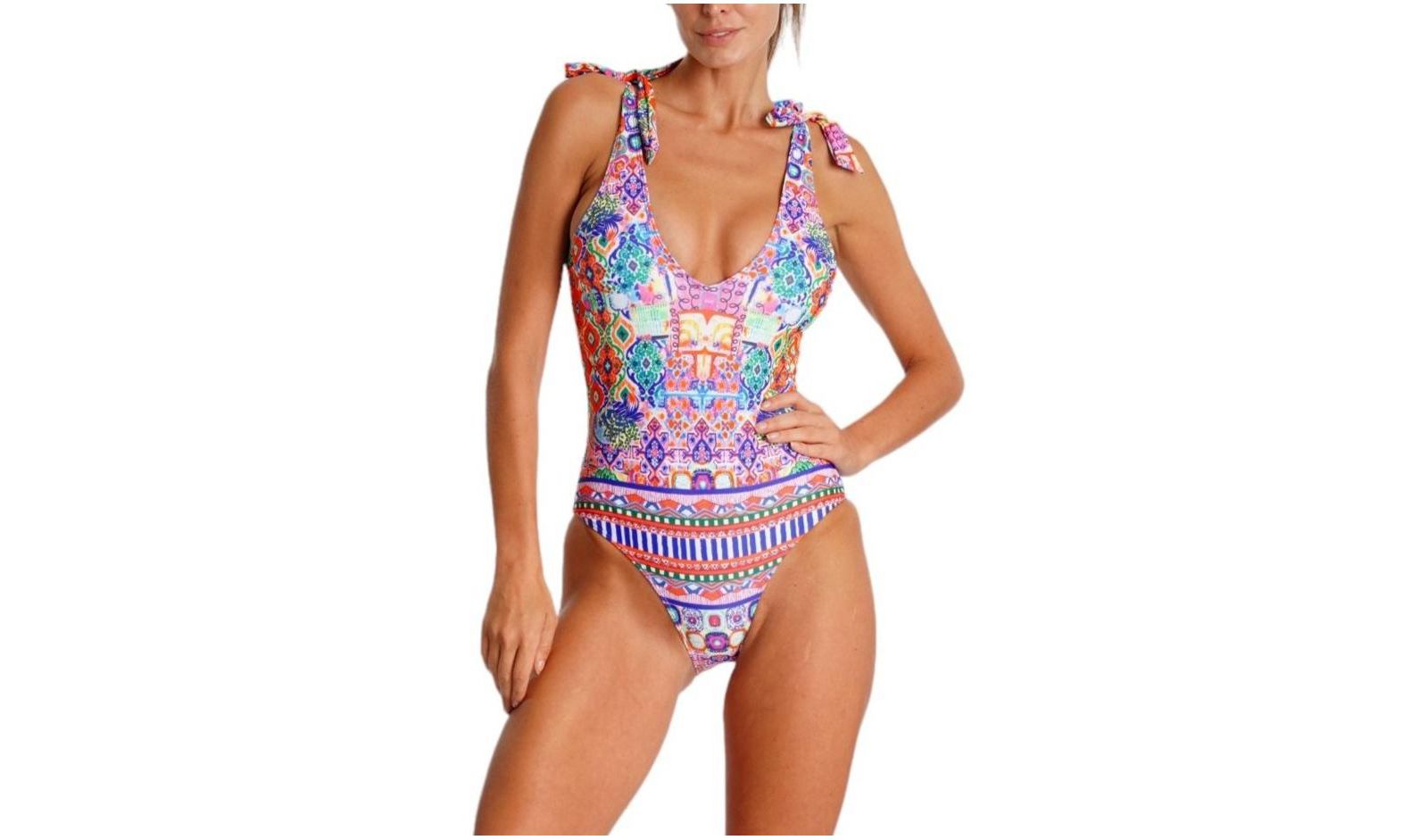 La Moda Clothing женский слитный купальник с запахом