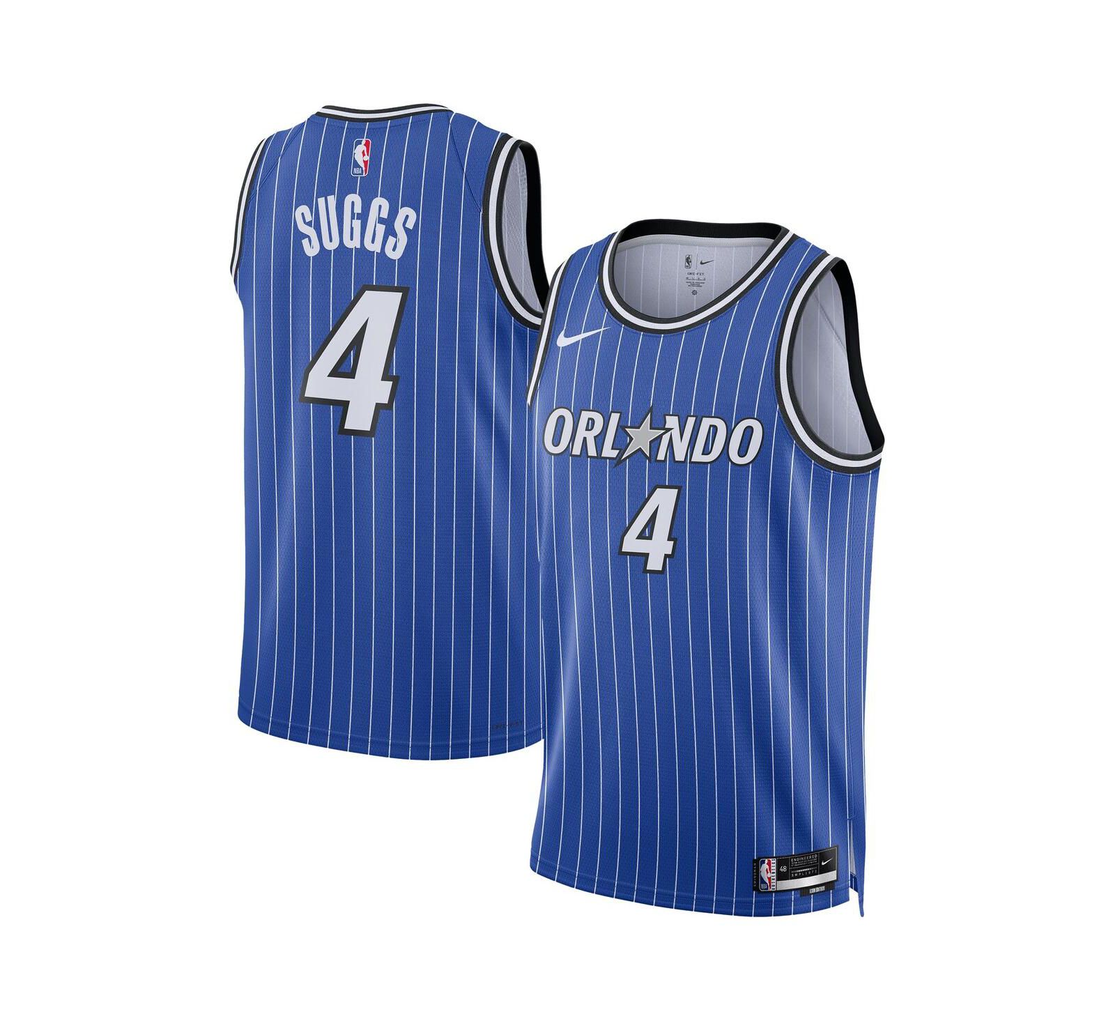 Мужская и женская джерси Nike Jalen Suggs Blue Orlando Magic Swingman Player Icon Edition