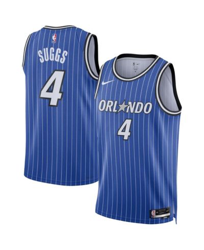 Мужская и женская джерси Nike Jalen Suggs Blue Orlando Magic Swingman Player Icon Edition