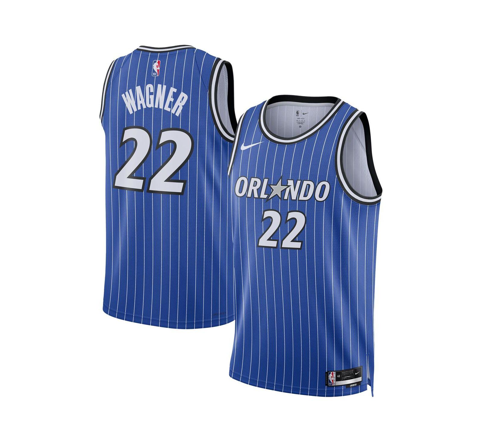 Мужская и женская джерси Nike Franz Wagner Blue Orlando Magic Swingman Player Icon Edition