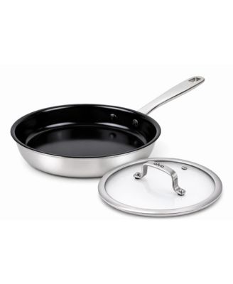 Alva Maestro 8" Nonstick Stainless Steel Frying Pan with Glass Lid
