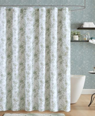 Шторка для душа Laura Ashley Walled Garden Tonal Floral, 72" x 72"