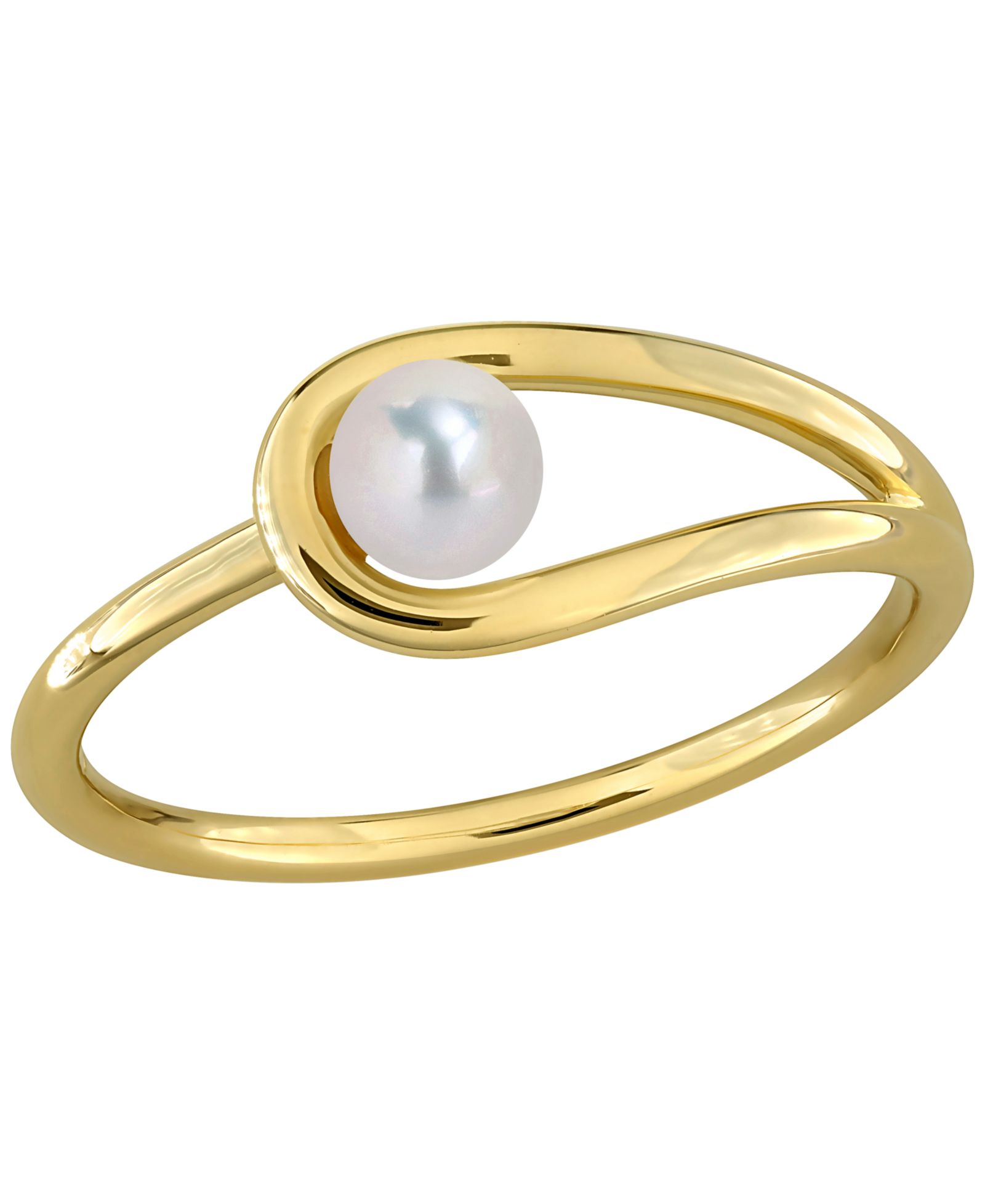Кольцо Macy's с речным жемчугом в золоте 18k