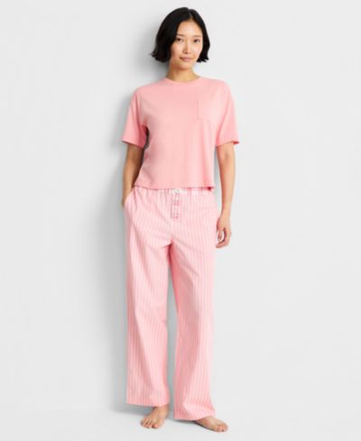 State of Day Women's Poplin Pajama Pants XS-3X, Macy's Exclusive