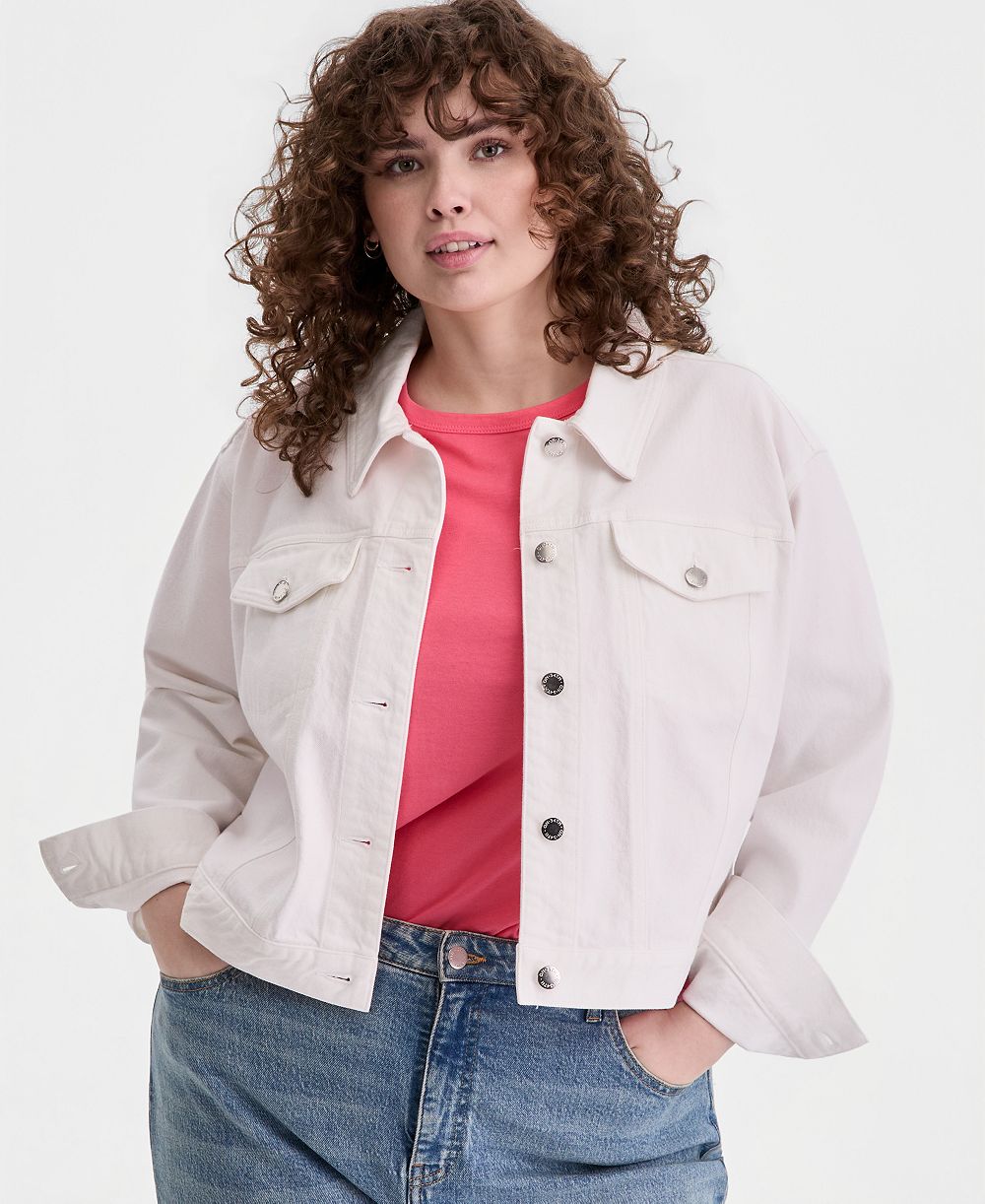 Куртка On 34th Trendy Plus Size Relaxed Cropped Trucker