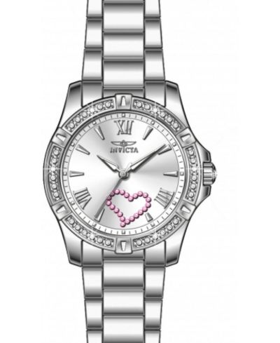 Женские часы Invicta 49842 Angel Quartz, серебряный циферблат