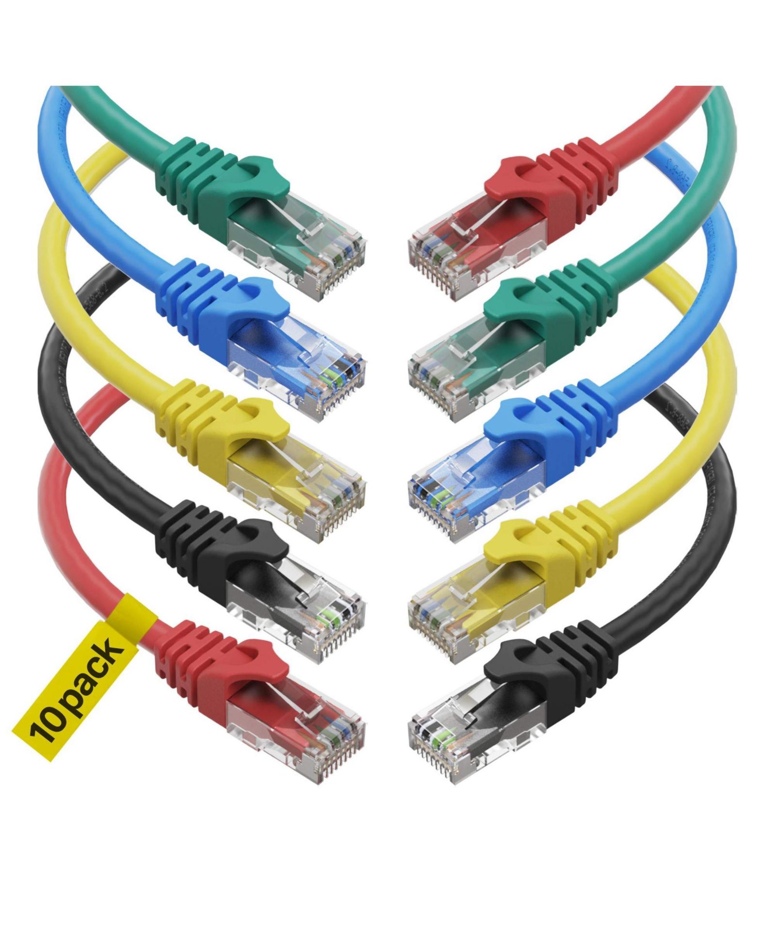 Ethernet-кабель Ultra Clarity Cables Cat 6 10-Pack High Speed LAN Internet Cord