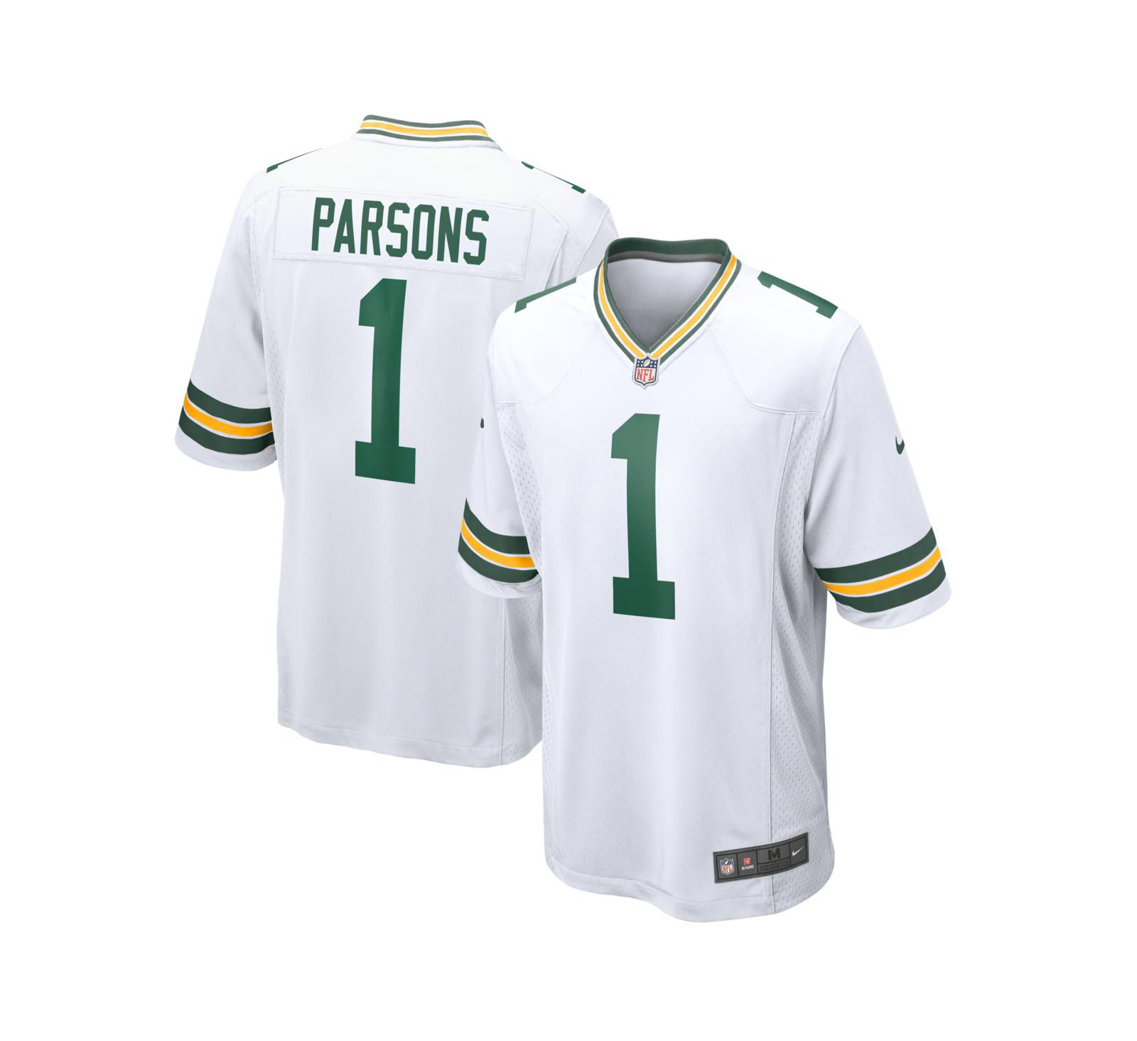 Мужская джерси Nike Micah Parsons White Green Bay Packers Game Player