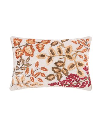 Декоративная подушка C&F Home Autumn Floral Leaves Handcrafted Small Long Accent