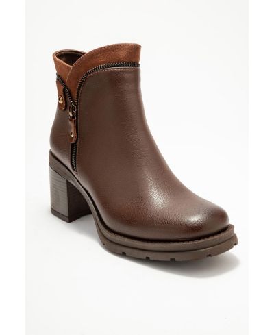 Женские ботинки Prologue Shoes Parly на блочном каблуке с молнией