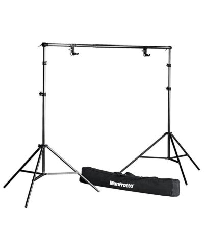 Система поддержки фона Manfrotto на ножках с поперечиной и стойками, черная