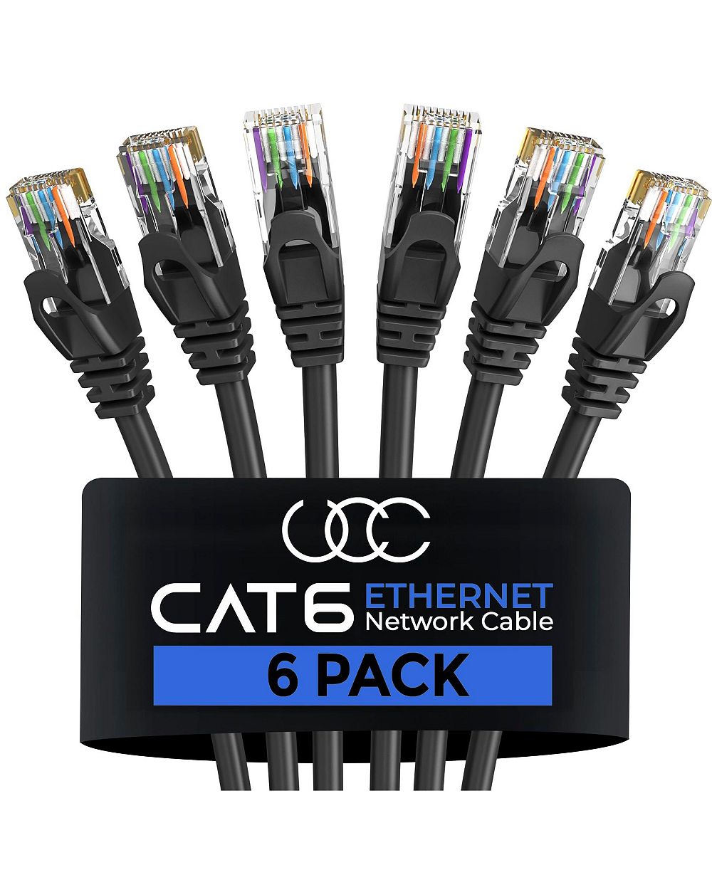 Ultra Clarity Cables сетевой патч-кабель CAT6 Ethernet LAN UTP RJ45, 6 штук