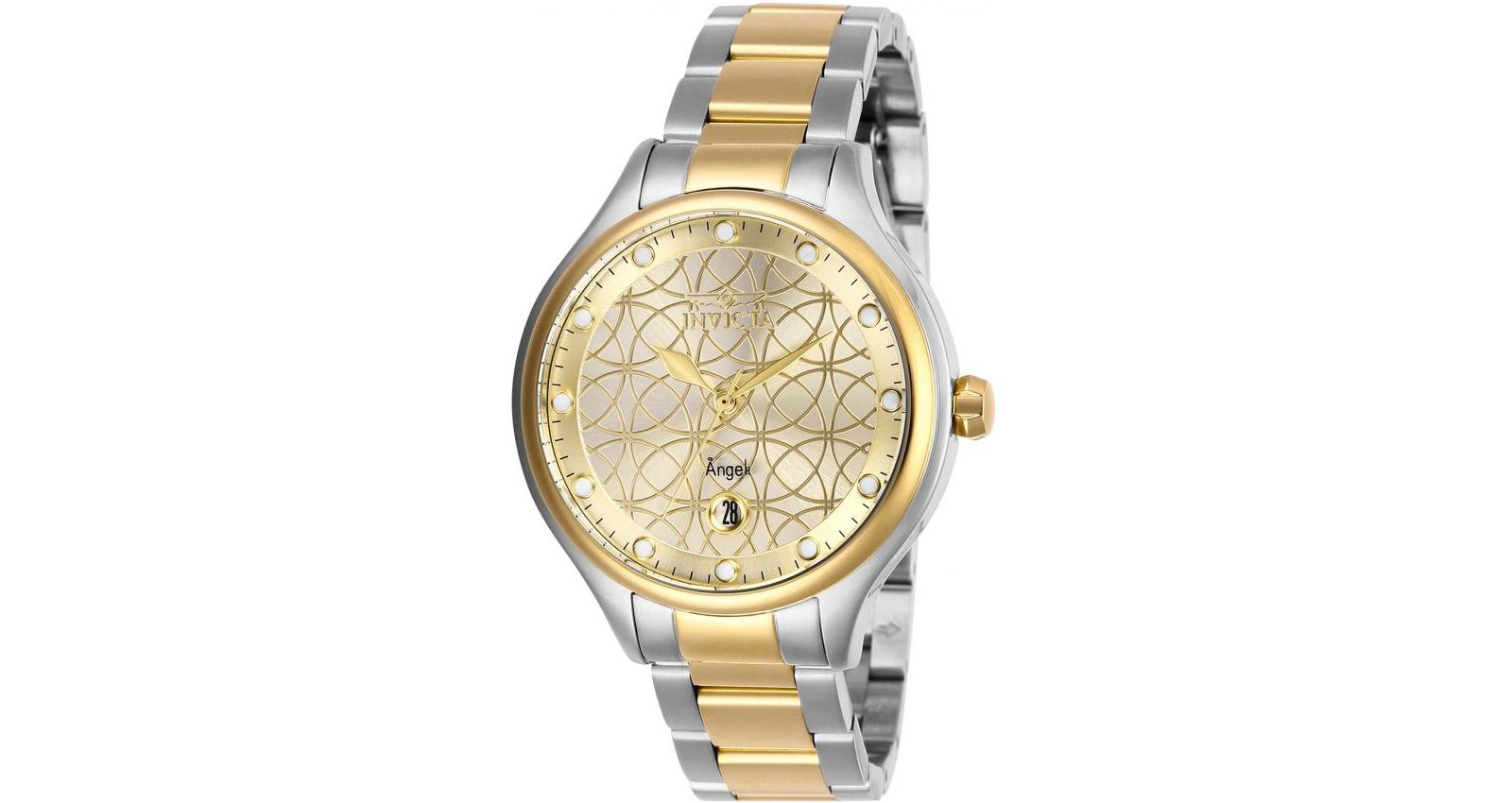 Женские часы Invicta 27435 Angel Quartz с золотым циферблатом