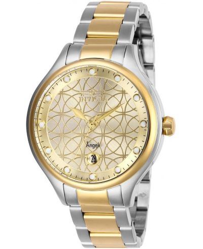 Женские часы Invicta 27435 Angel Quartz с золотым циферблатом