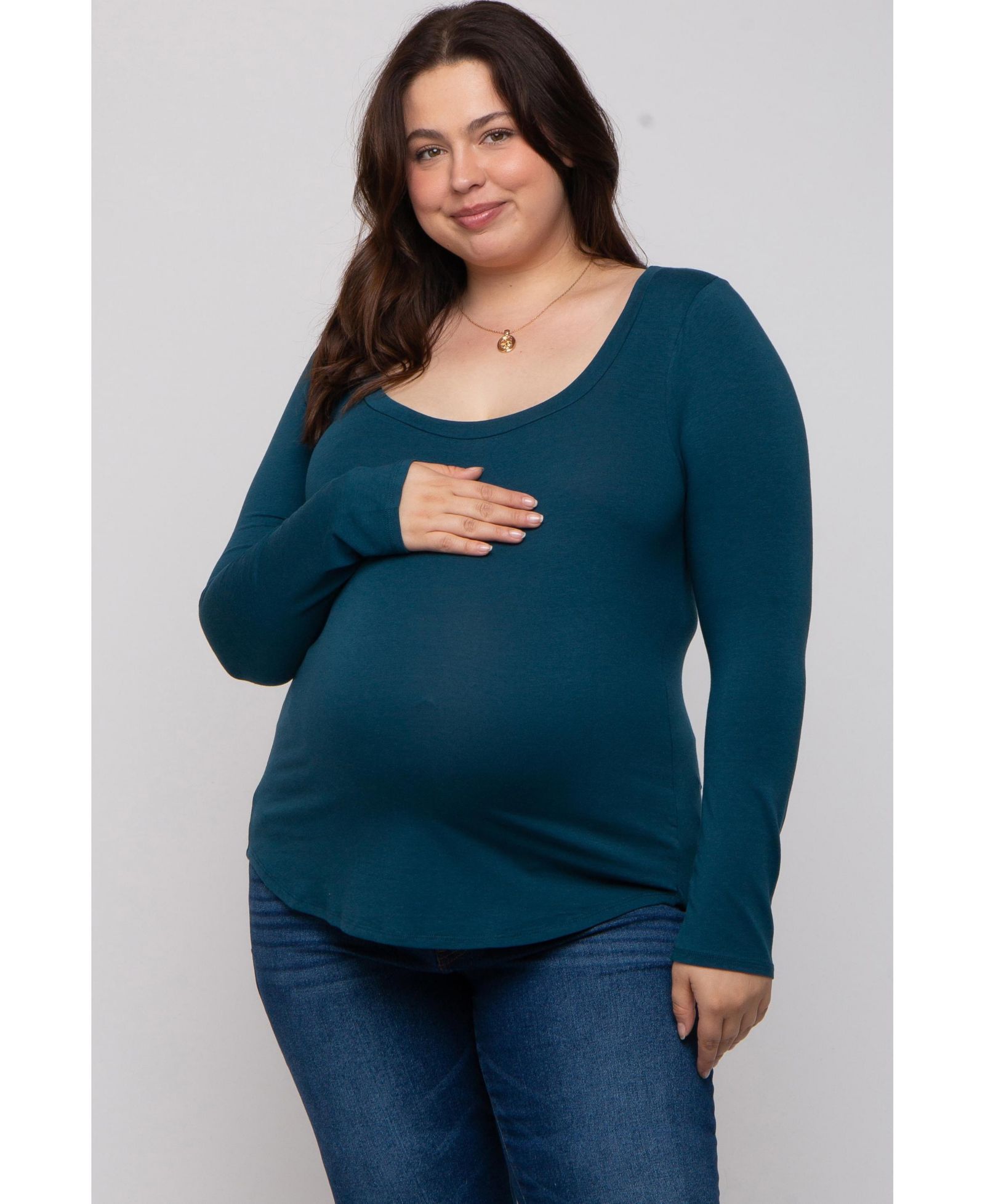 Базовый топ Pinkblush Plus Size с длинным рукавом