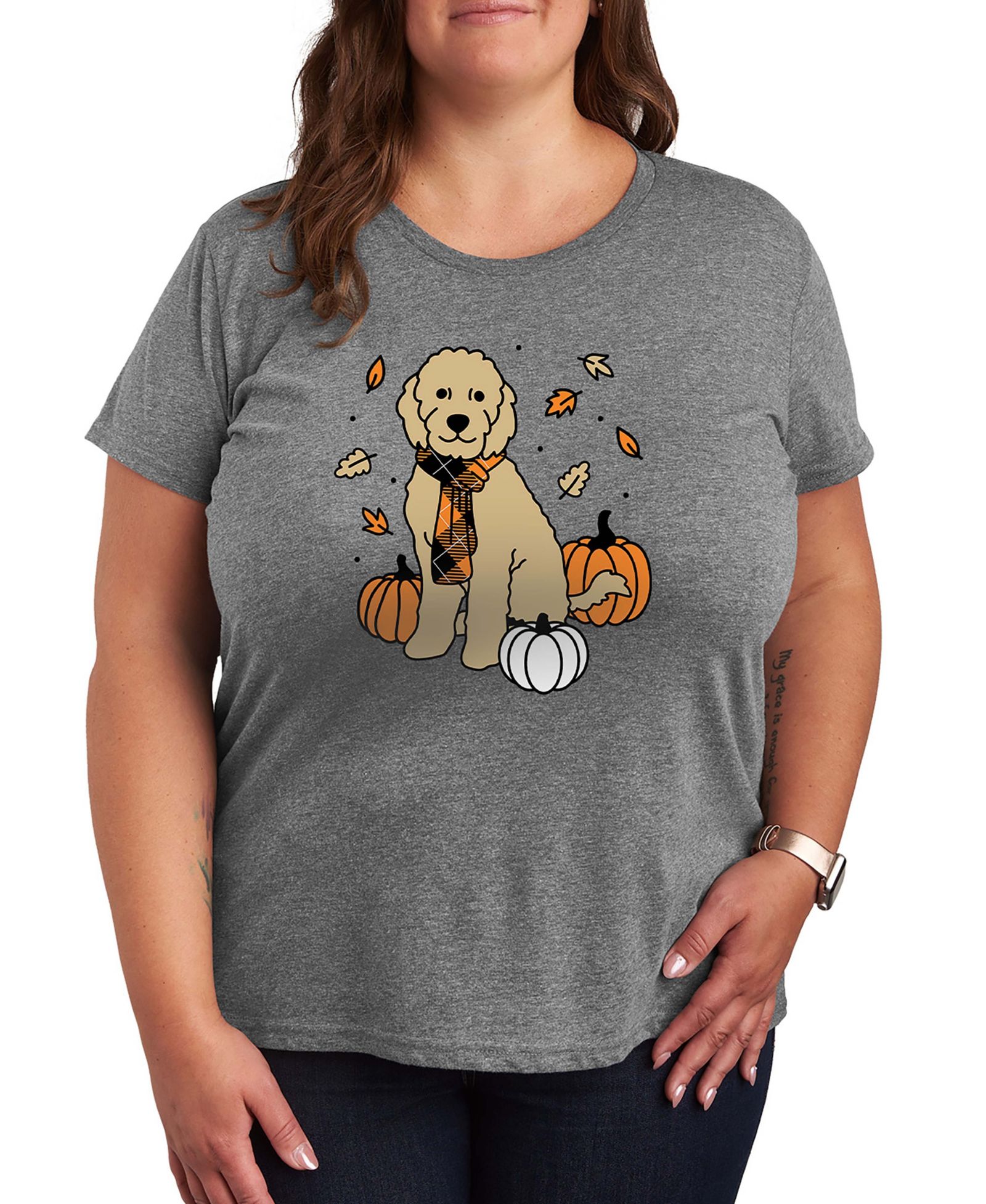 Hybrid Apparel Женские футболки с принтом Goldendoodle, Plus Size