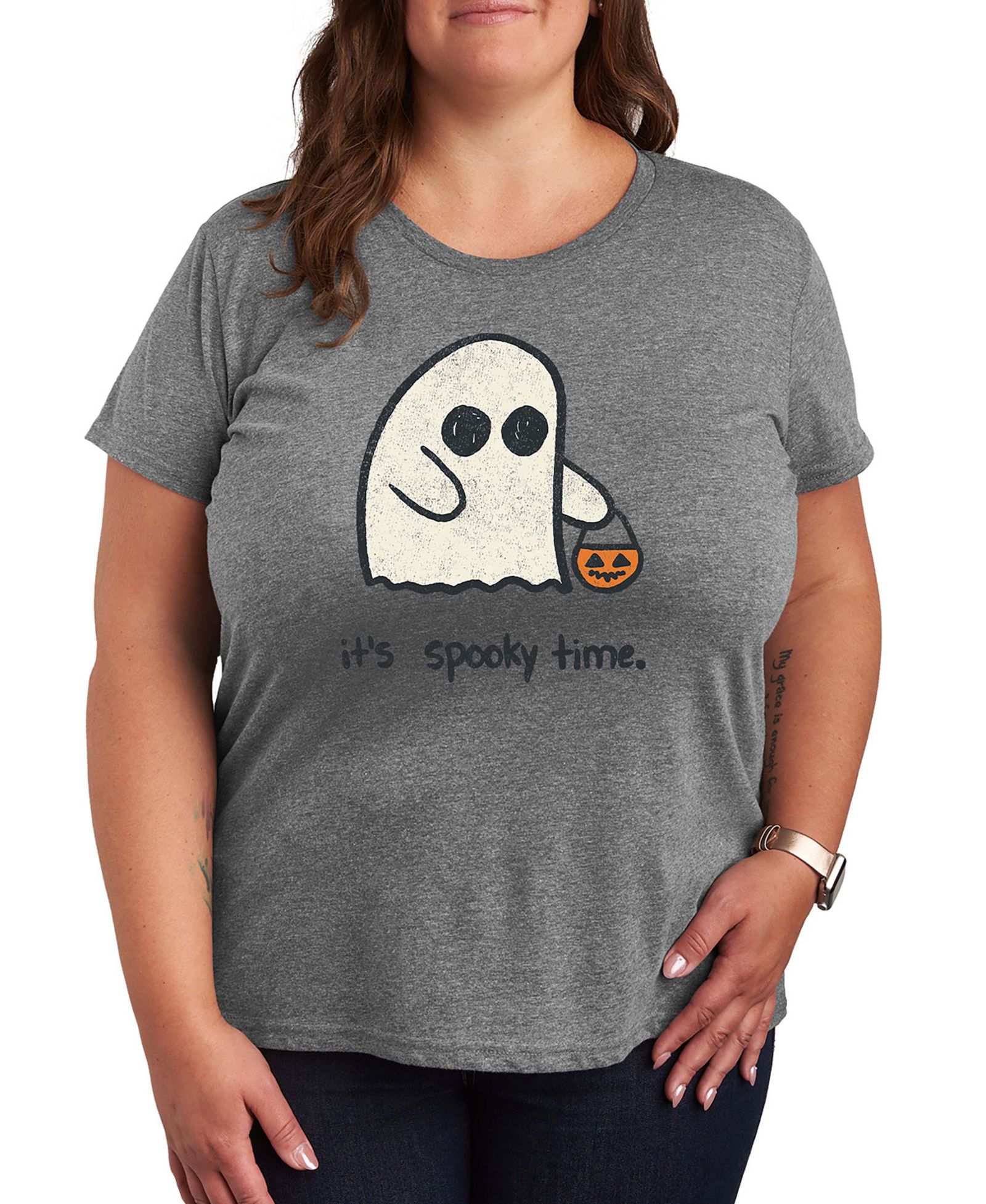 Hybrid Apparel Женские футболки Halloween It's Spooky Time с коротким рукавом