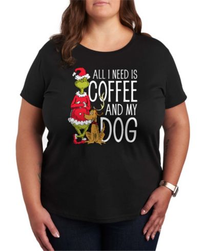 Женские футболки Hybrid Apparel Grinch and Max Coffee and My Dog