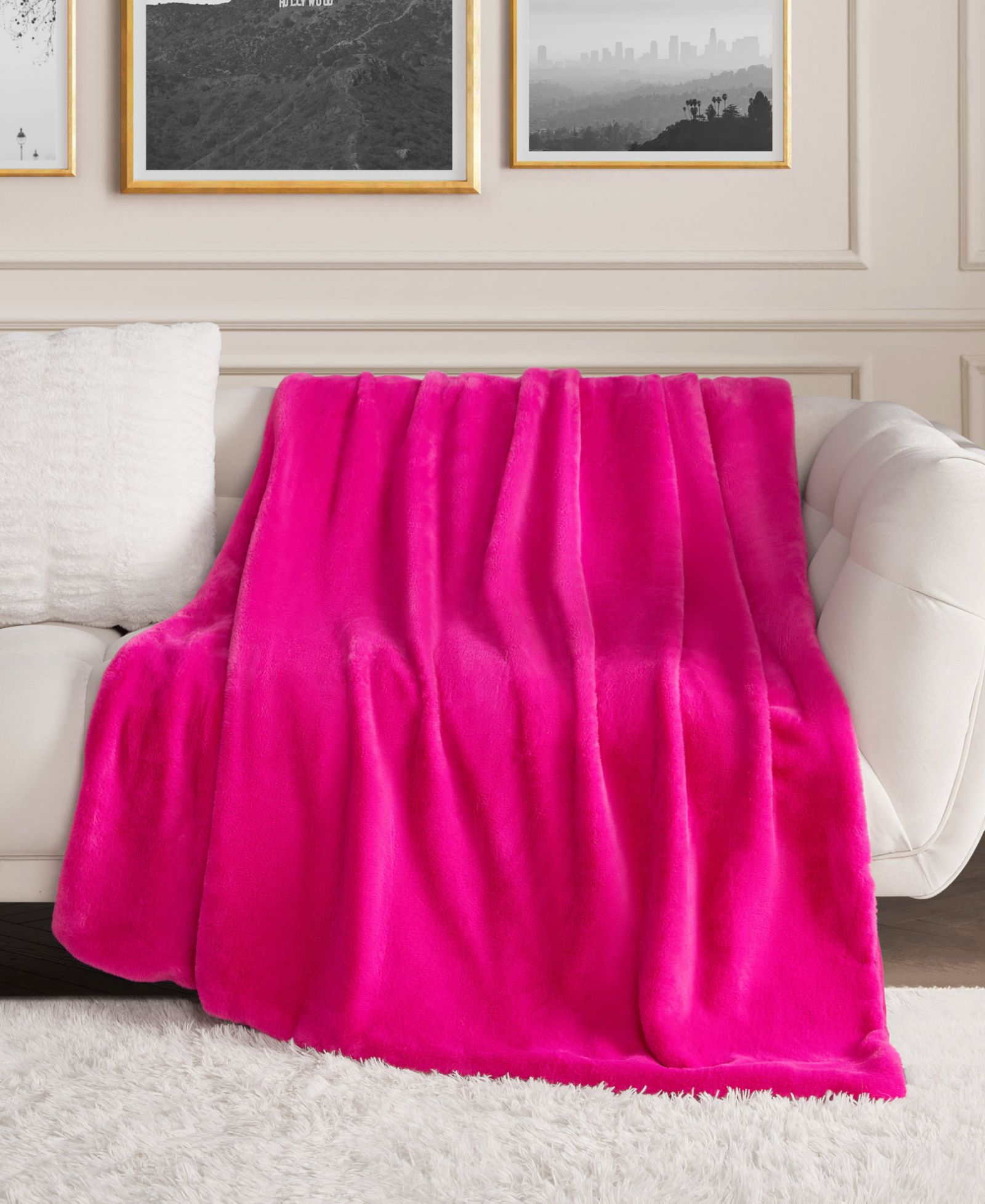 Плед Juicy Couture Rabbit Mink Faux Fur, 50" x 70"