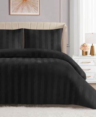 Juicy Couture  Jenny Velour Striped Jacquard 3-Pc. Comforter Set, Full/Queen