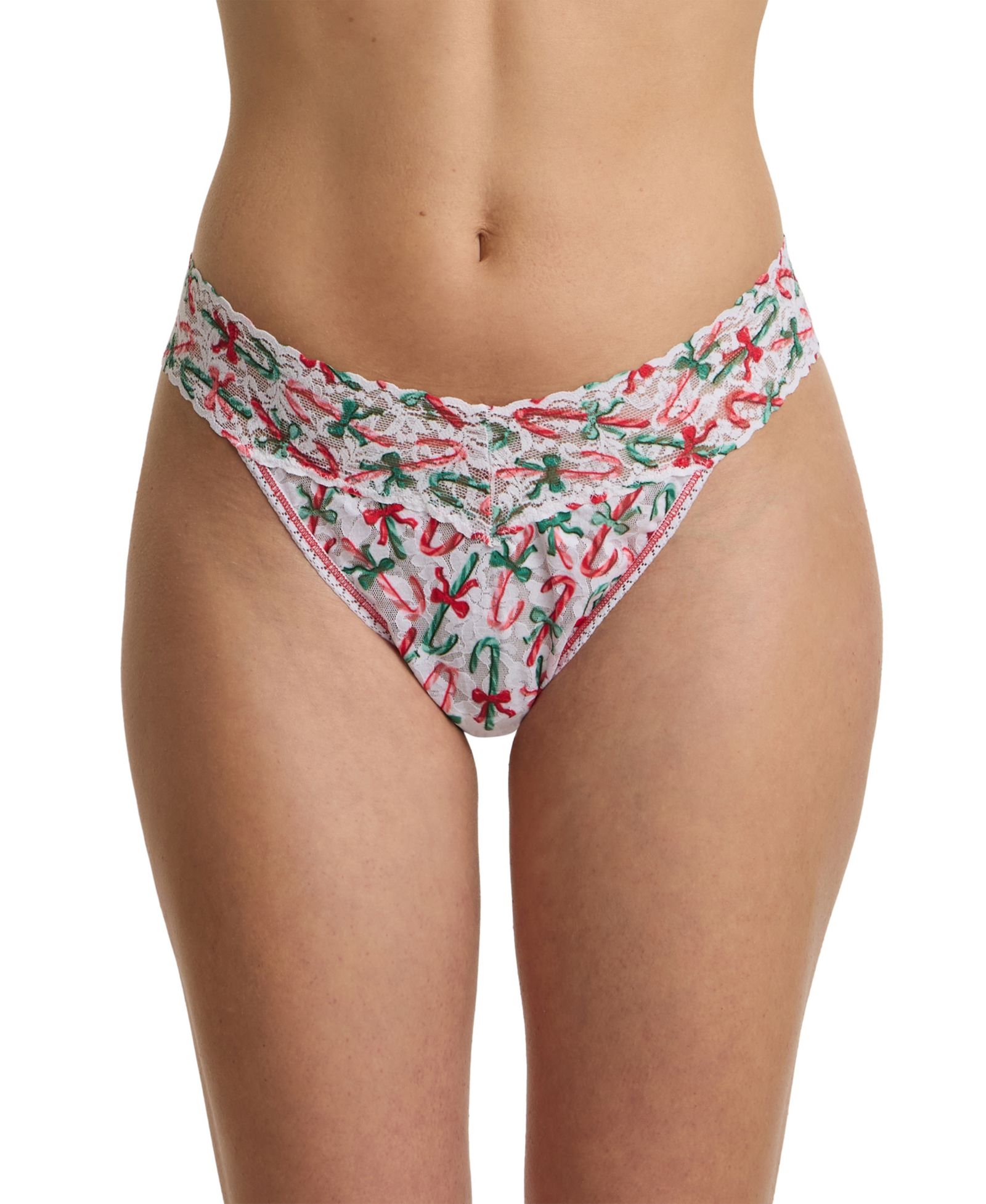 Hanky Panky Women's Printed Signature Lace Original Rise Thong Underwear