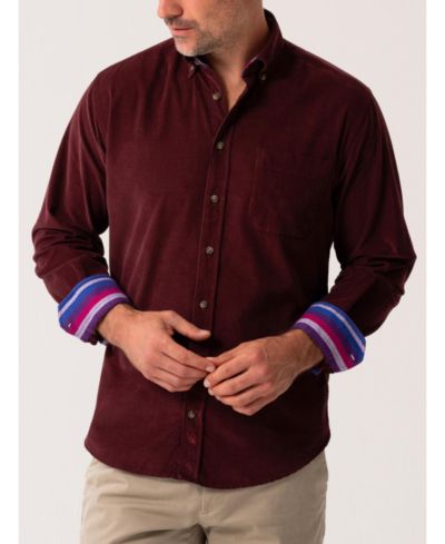 Koy Clothing Мужская вельветовая рубашка с длинным рукавом