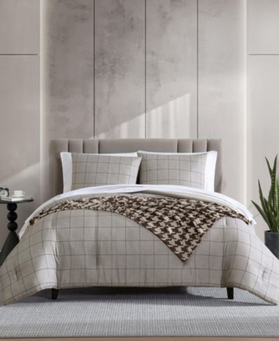 Kenneth Cole New York Holden Grid набор из 8 одеял, Queen