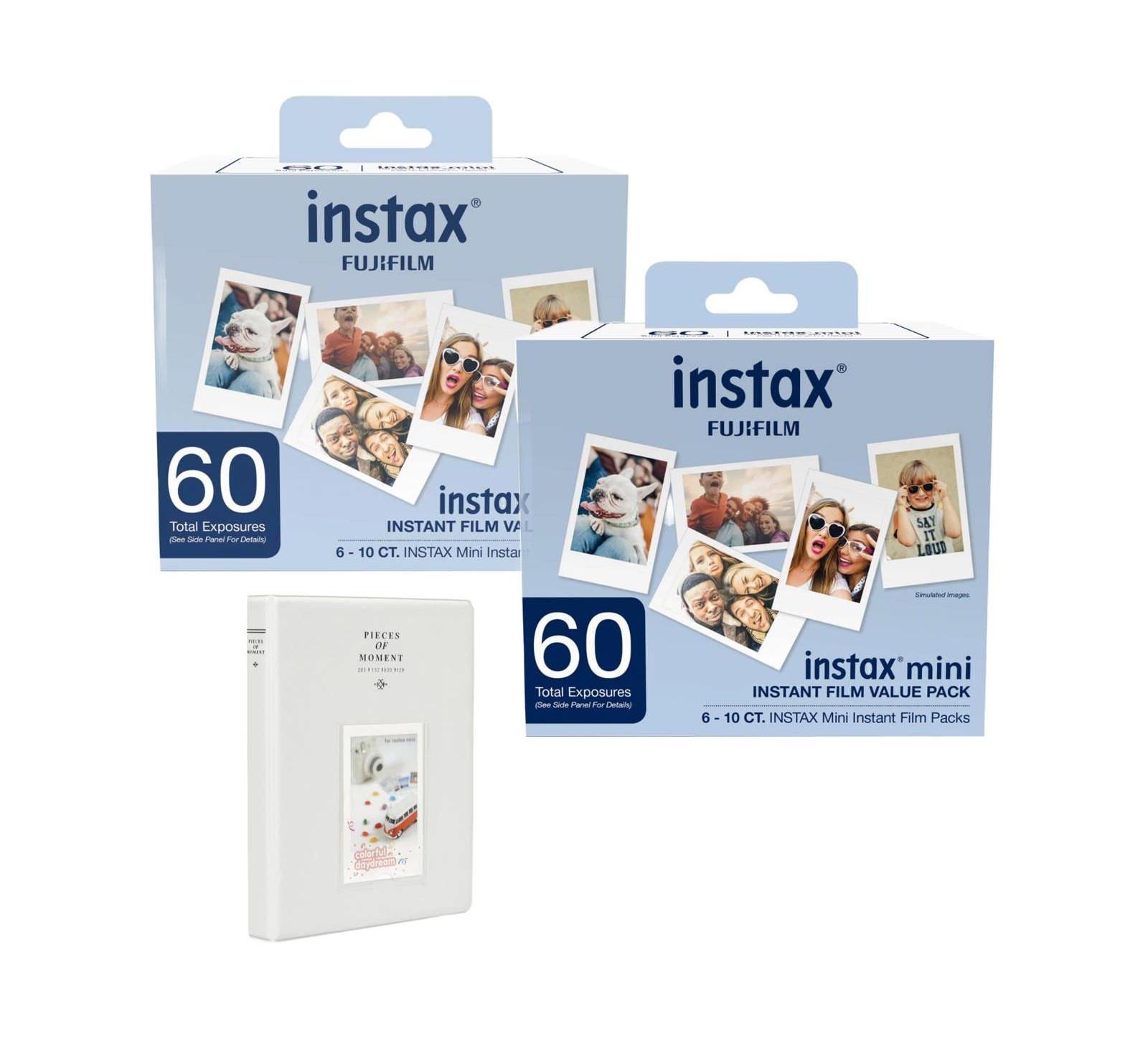Мгновенная пленка Fujifilm Instax Mini White, 120 кадров, с фотоальбомом