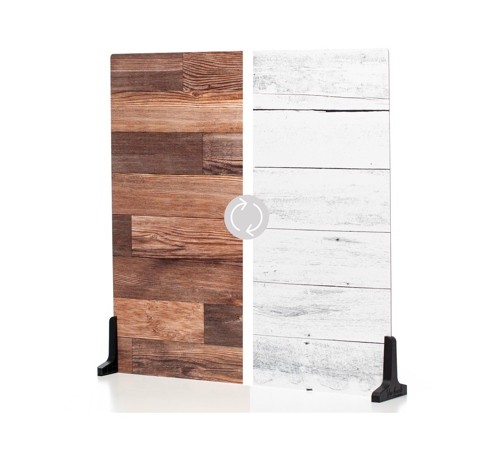 V-FLAT WORLD Duo Board - 24x24" двухсторонняя панель, Whitewash/Hickory Planks