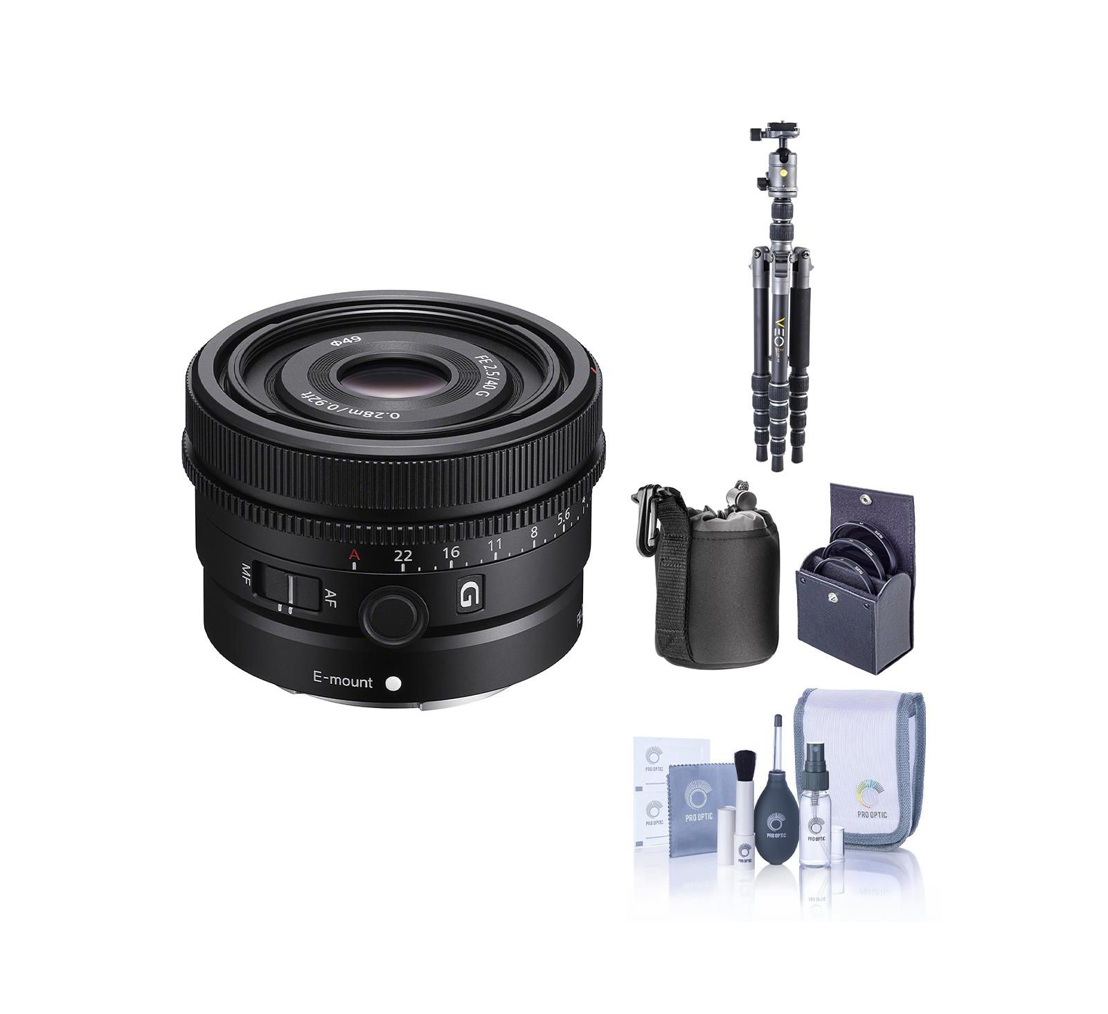 Объектив Sony FE 40mm f/2.5 G с штативом VEO 3 GO 235AB и набором фильтров