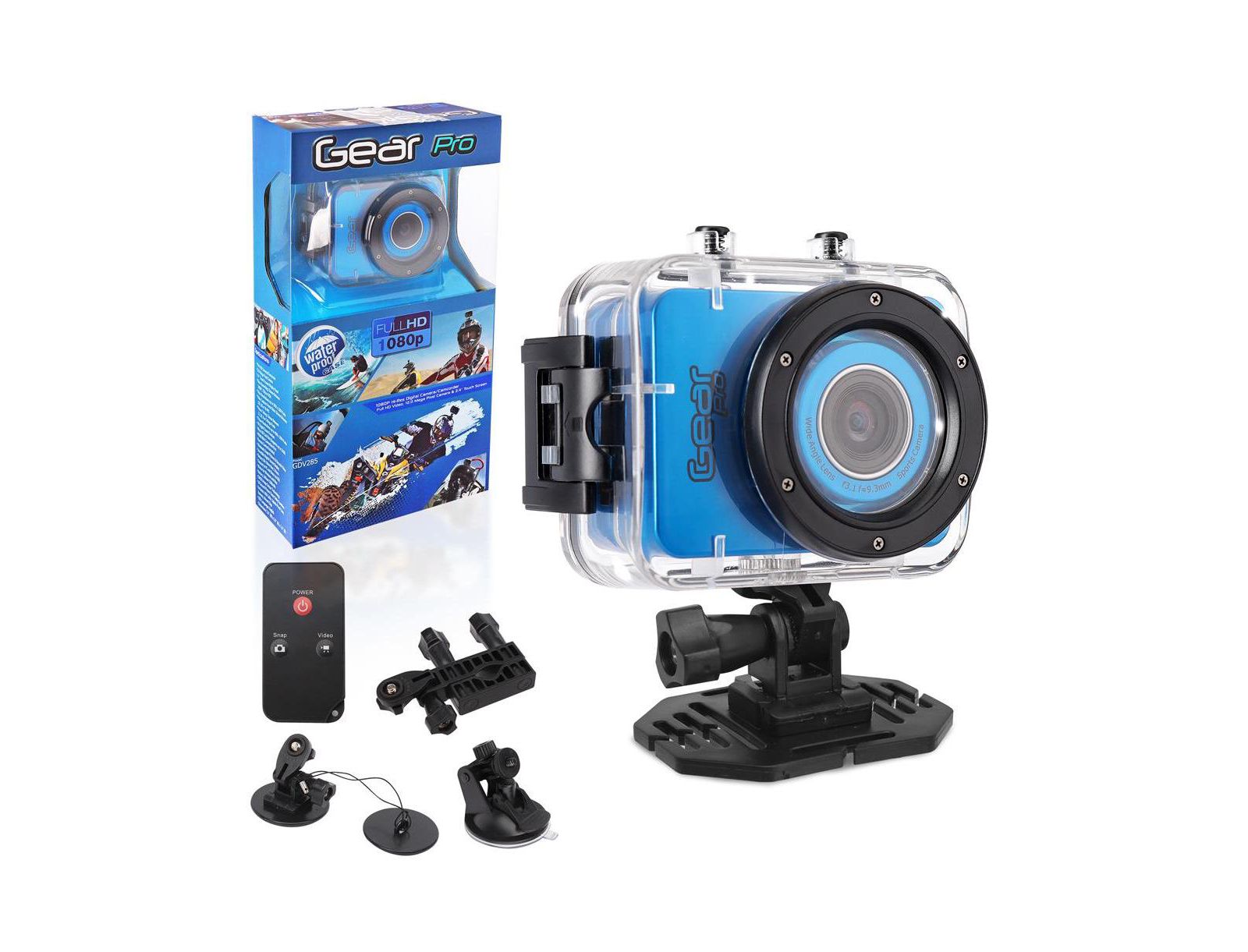 Водонепроницаемая экшн-камера Pyle Gear Pro 1080P 12MP