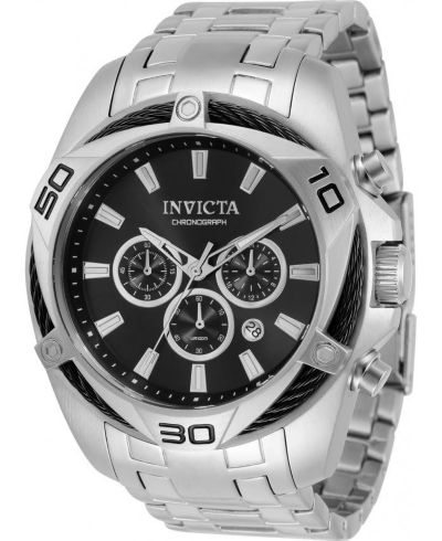 Invicta Мужские часы 32372 Bolt Quartz Chronograph, черный циферблат