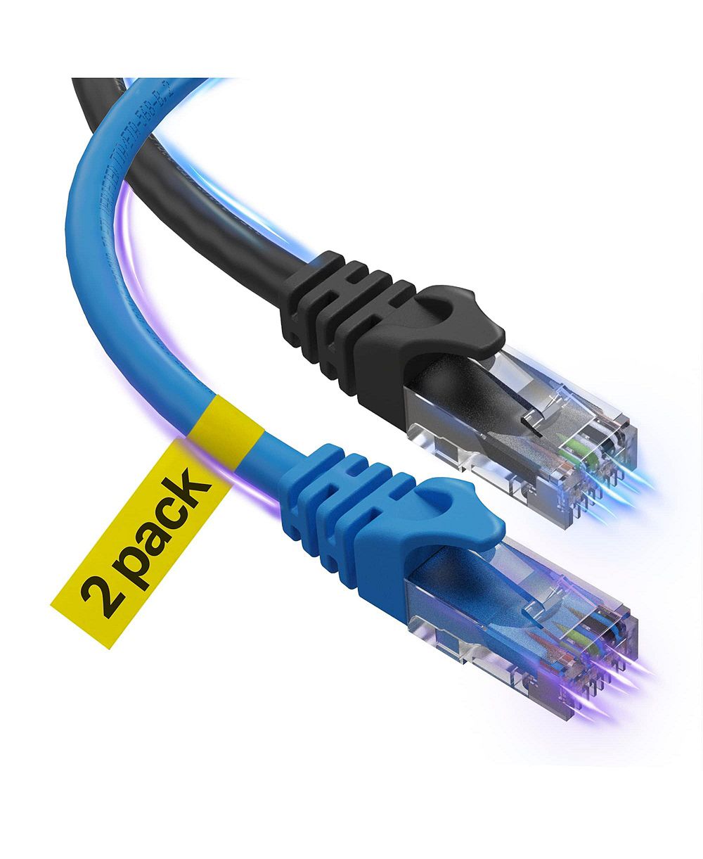 Кабель ULTRA CLARITY CABLES CAT 6 Ethernet, 2 шт., высокоскоростной сетевой патч-корд LAN для роутера, модема, PS4, PS5