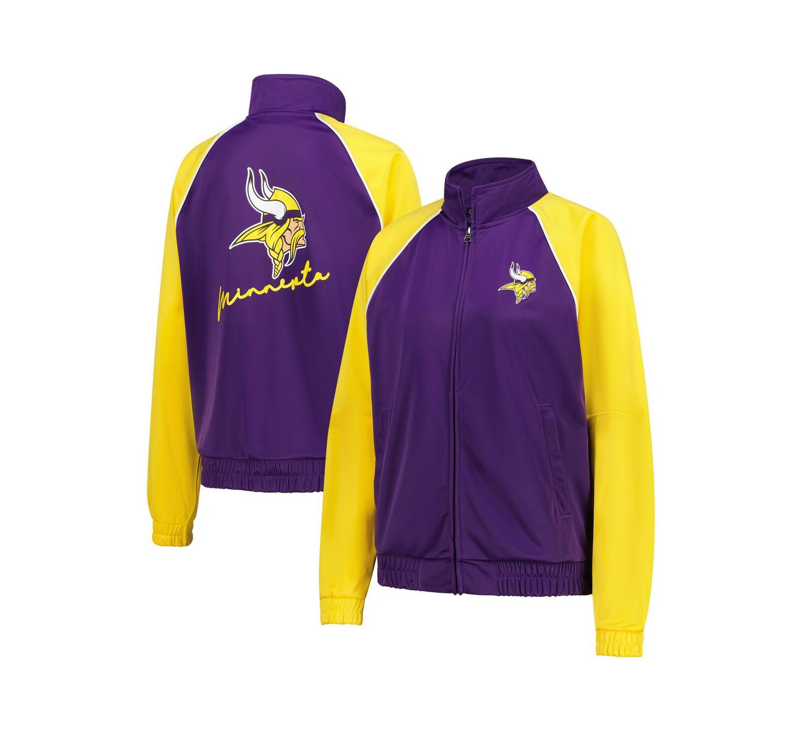 G-III 4Her by Carl Banks Women's Purple/Gold Minnesota Vikings Replay Full-Zip Track Jacket