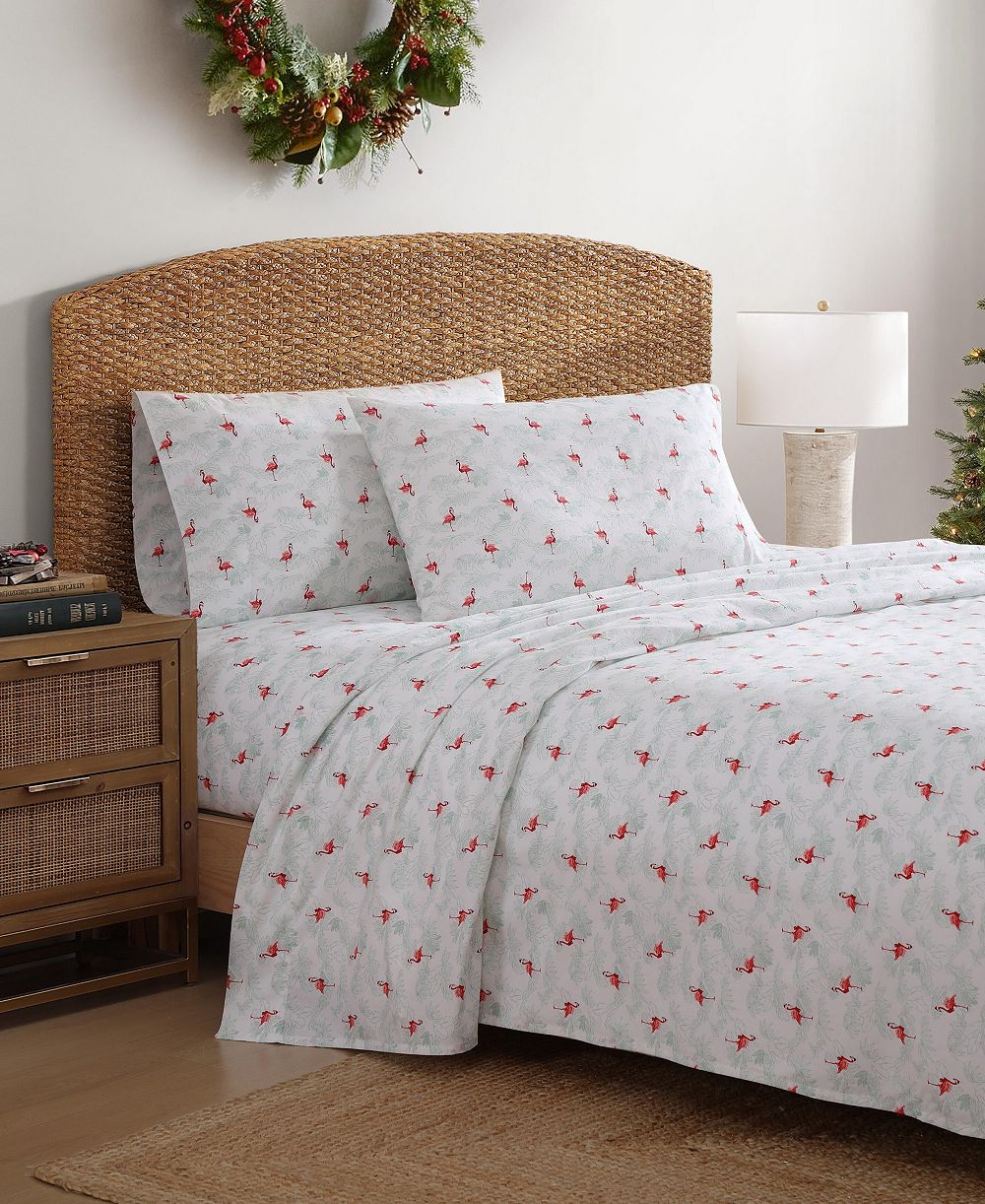 Tommy Bahama Printed Holiday 200-Thread Count Cotton 4-Pc. Sheet Set, King