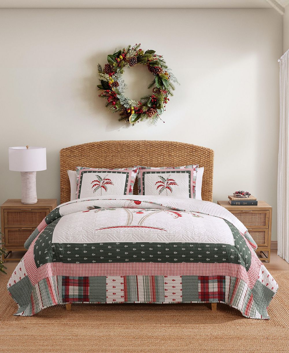 Комплект из 3 стеганых одеял Tommy Bahama Palm Tree Patchwork, King