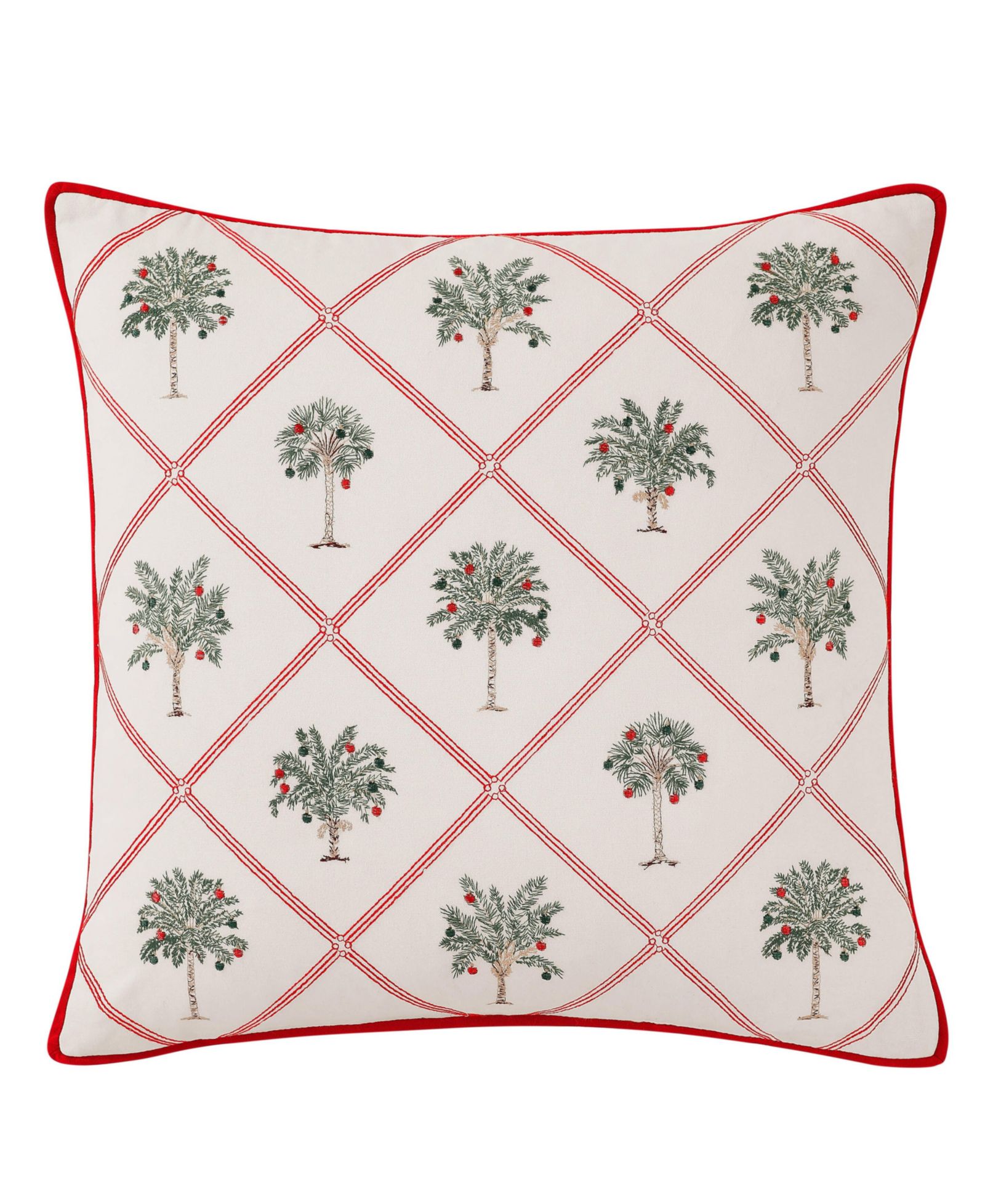 Tommy Bahama Palm Tree Trellis Decorative Pillow, 20" X 20"