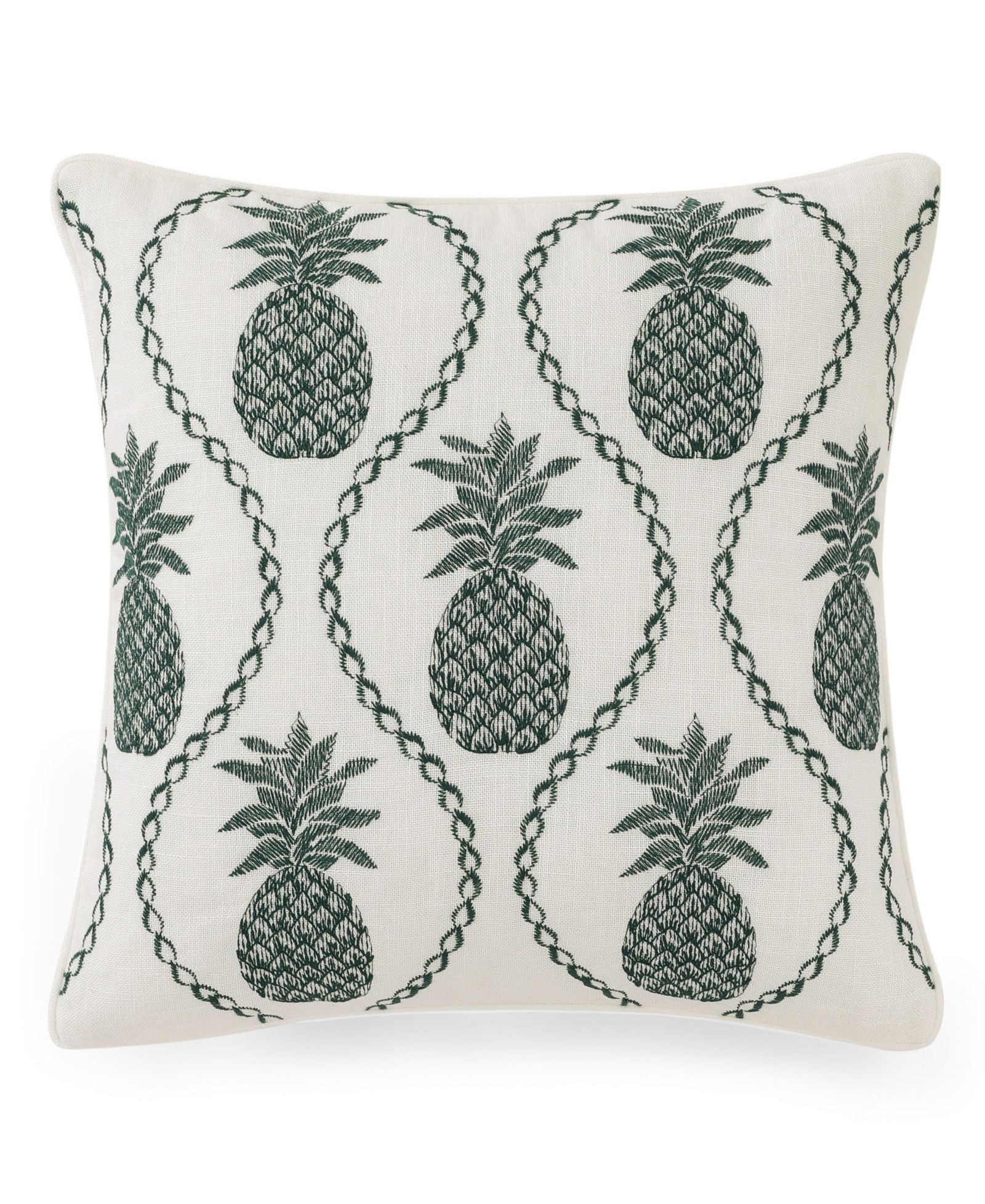 Tommy Bahama Golden Pineapple Poly Slub Decorative Pillow, 20" X 20"