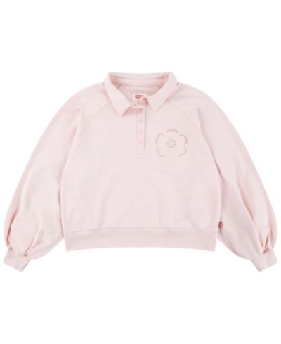 Levi's Girls' 7-16 Voluminous Long-Sleeve Shirt Collar Top