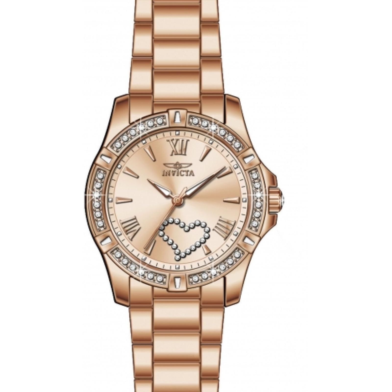 Женские часы Invicta 49843 Angel Quartz с розовым золотом