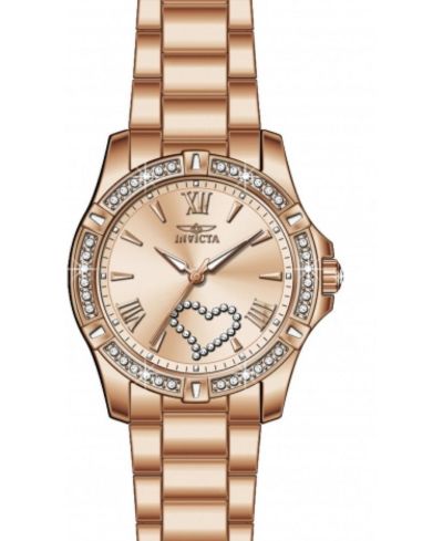 Женские часы Invicta 49843 Angel Quartz с розовым золотом
