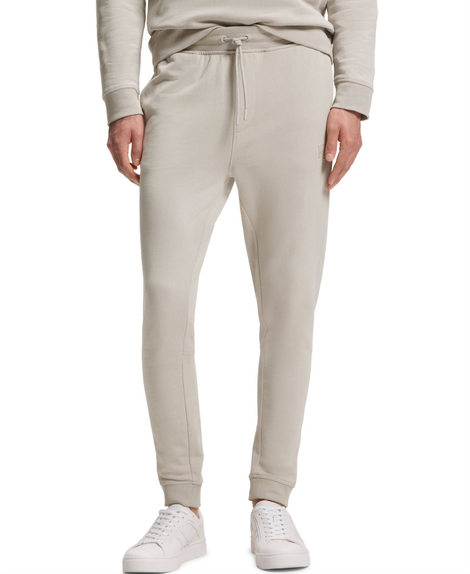 BOSS by Hugo Boss Men's Cotton-Terry Logo Patch Tracksuit Bottoms Pants