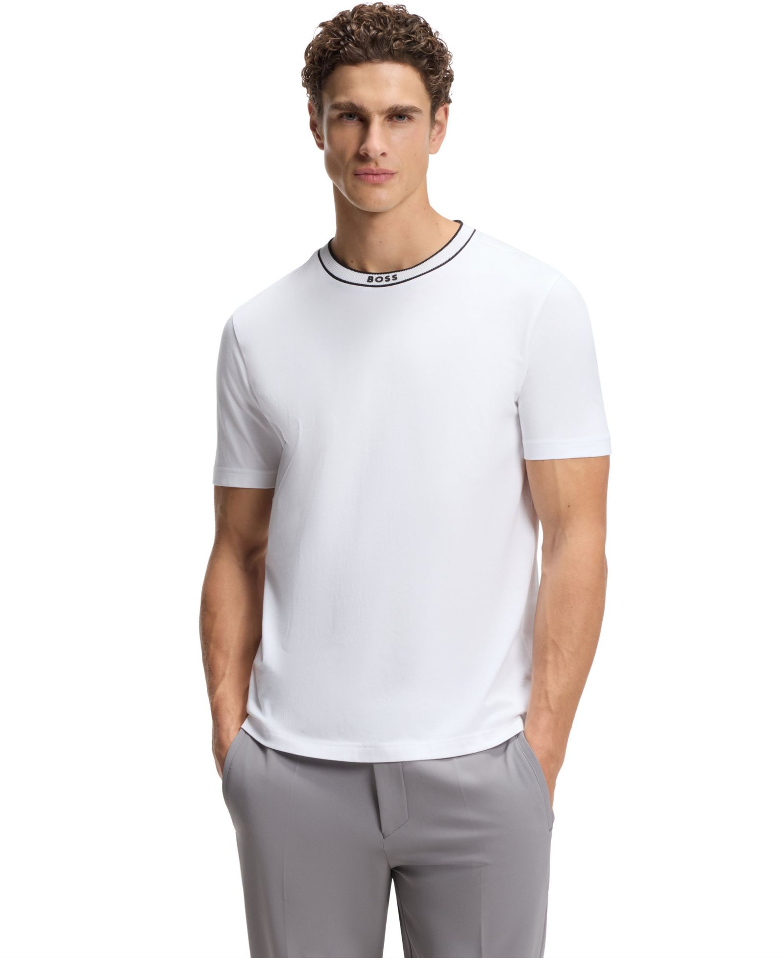 BOSS by Hugo Boss Men's Cotton Regular-Fit Crew-Neck T-Shirt