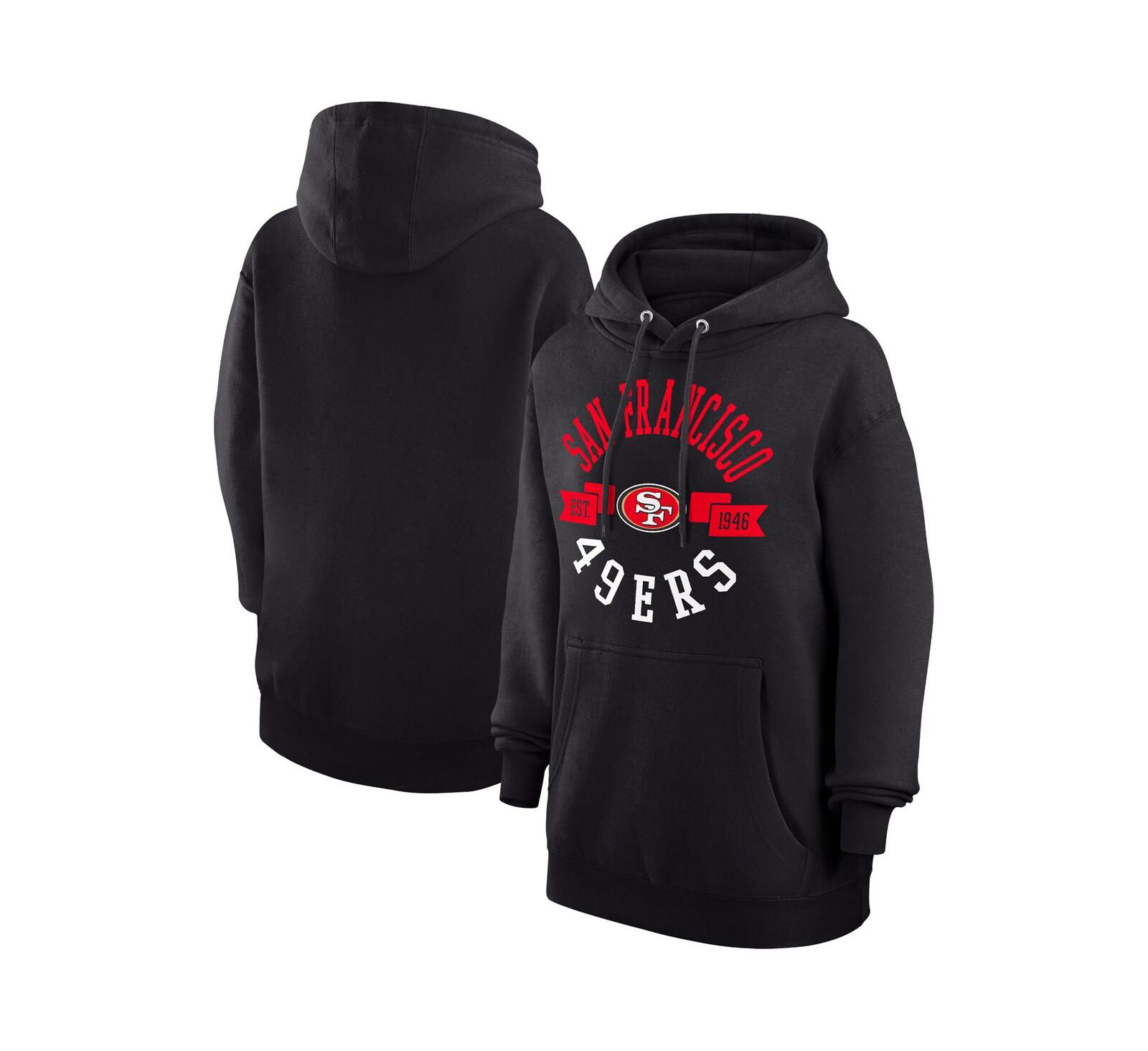 G-III 4Her by Carl Banks Women's Black San Francisco 49ers City Graphic Team Fleece Pullover Hoodie