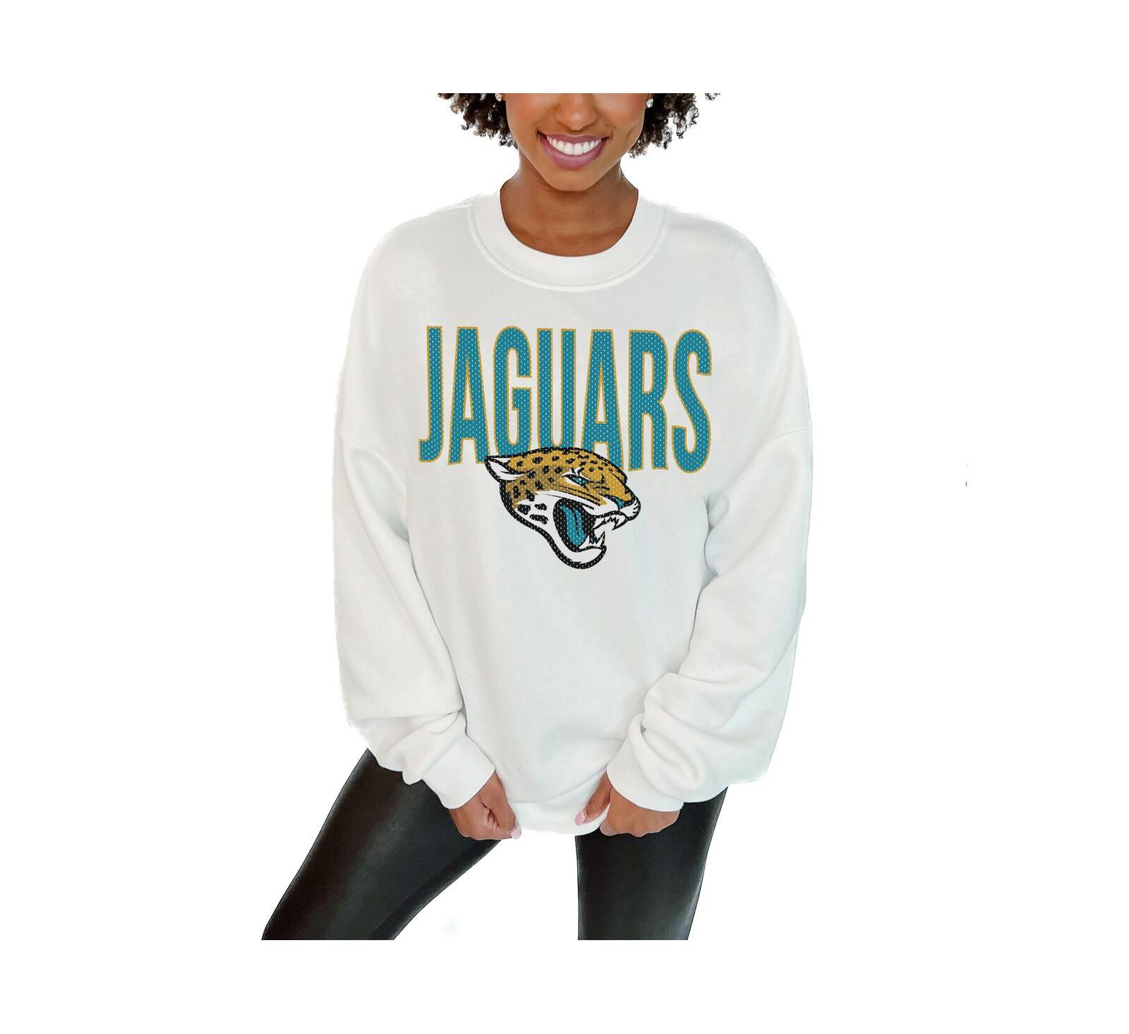 Gameday Couture Женская свободная футболка с длинным рукавом Jacksonville Jaguars Just Go with It, белая