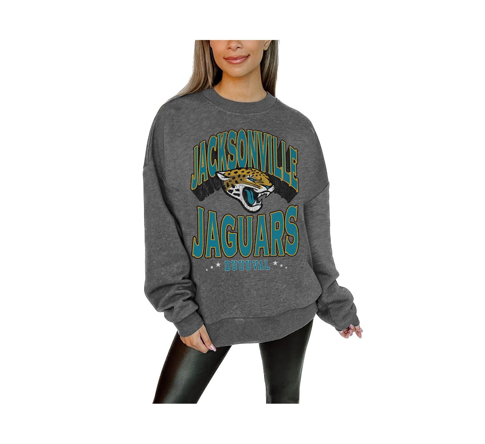 Женская свободная флисовая толстовка Gameday Couture charcoal Jacksonville Jaguars premium pullover