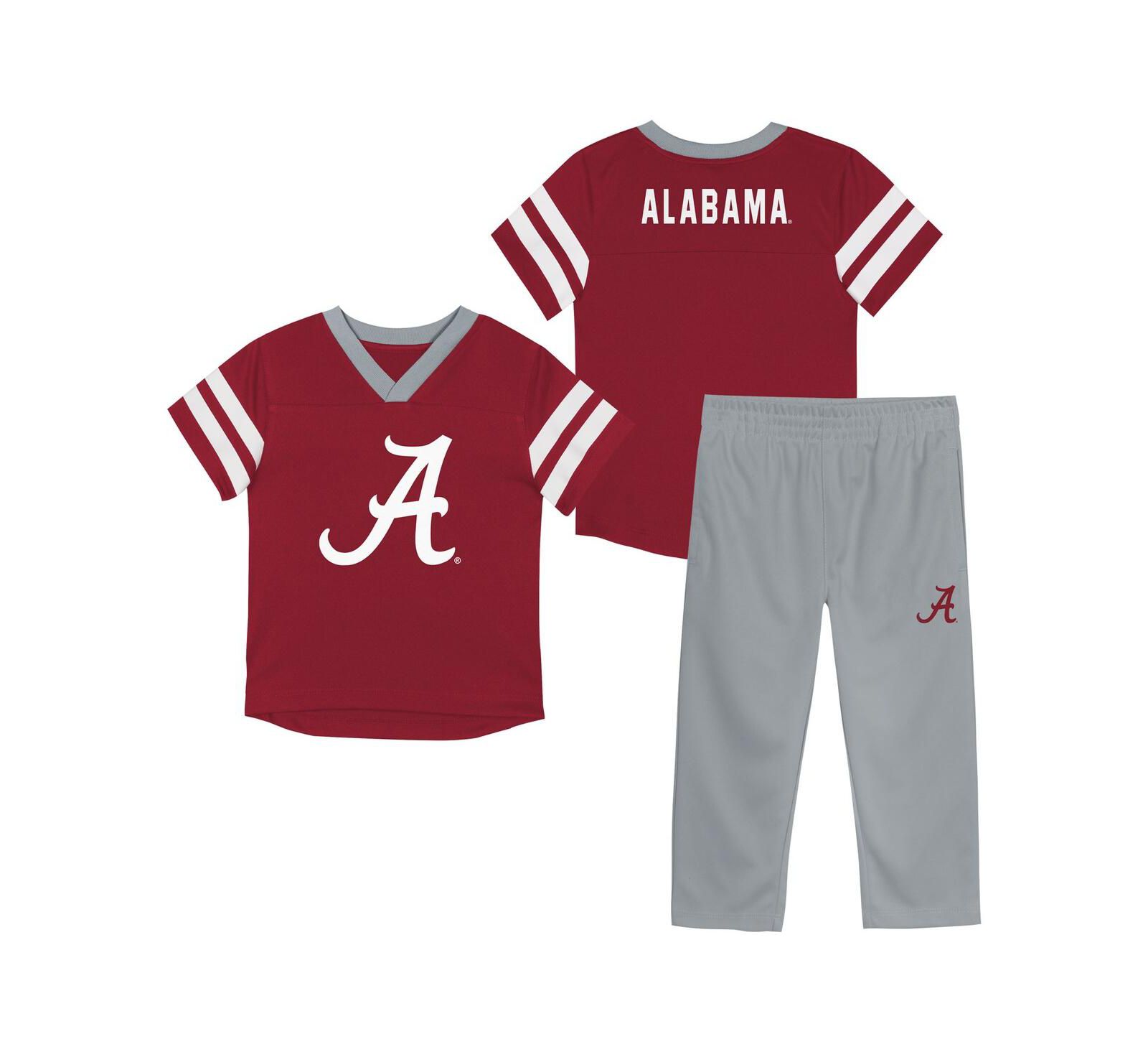 Комплект Outerstuff Big Boys and Girls 2-Piece Crimson Alabama Crimson Tide Red Zone V-Neck Top and Pants