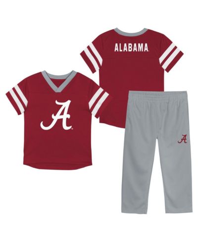 Комплект Outerstuff Big Boys and Girls 2-Piece Crimson Alabama Crimson Tide Red Zone V-Neck Top and Pants