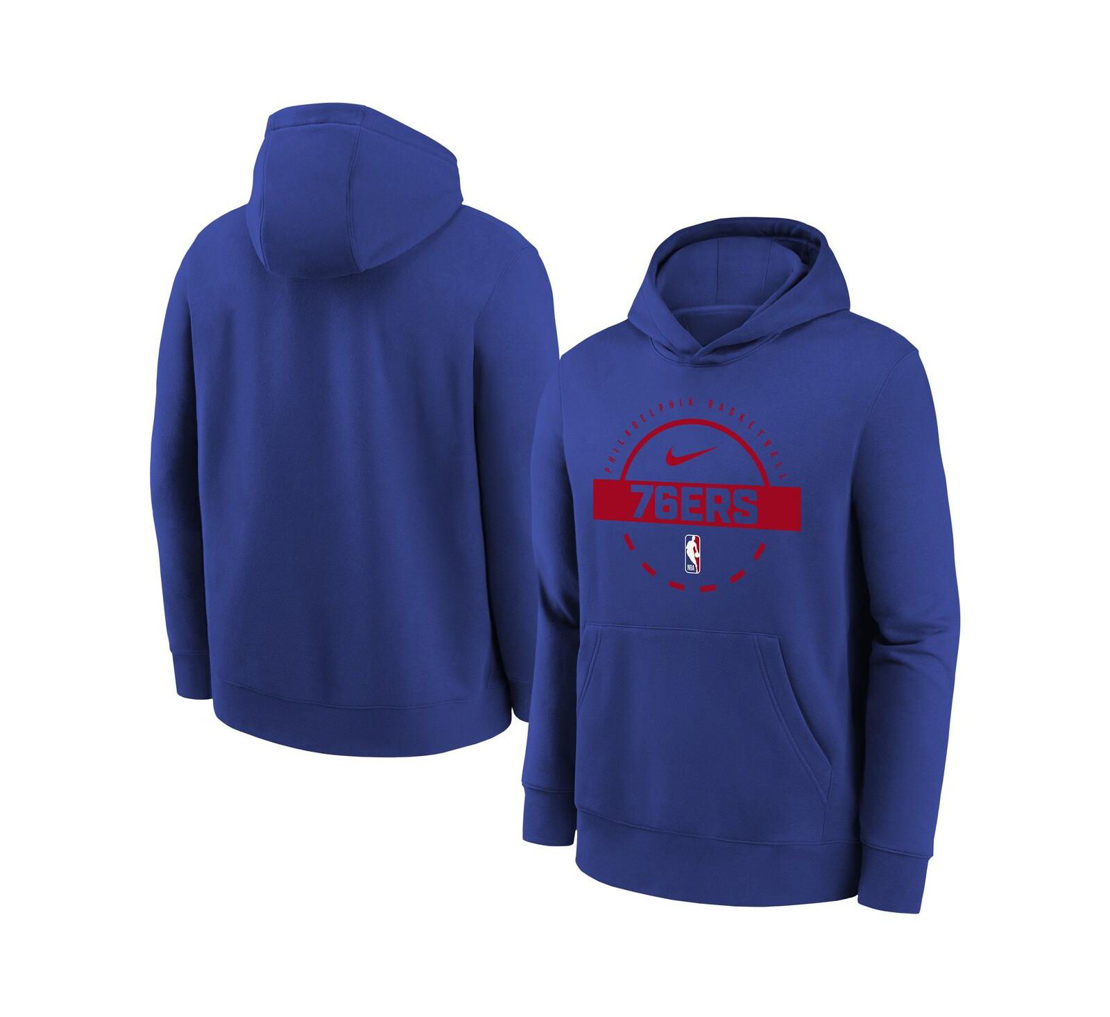 Nike детская толстовка Philadelphia 76ers 2025/26 Club Fleece Practice Hoodie